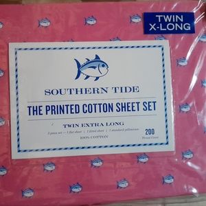 New Southern Tide Skipjack Twin XL Sheet set pink